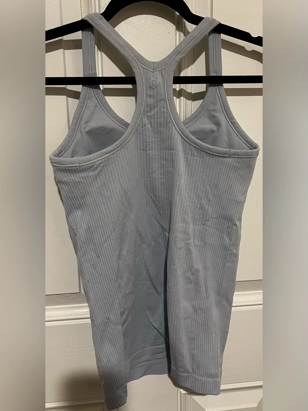 LULULEMON Ebb to Street Ribbed Tank Top - Size 6 Racerback Style Light Blue